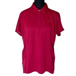 THE NORTH FACE Magenta Pink Quarter Zip Polo Shirt Short Sleeve Golf Size XL